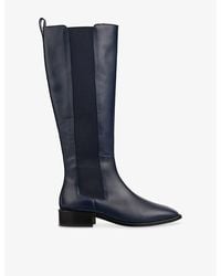 LK Bennett - Zara Leather Flat Knee-High Boots - Lyst