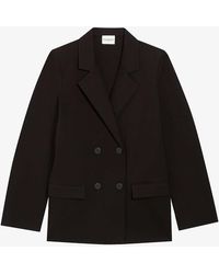 Claudie Pierlot - Oversized Double-breasted Stretch-woven Blazer - Lyst