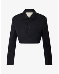 Comme des Garçons - Cropped Tailored Wool Jacket - Lyst