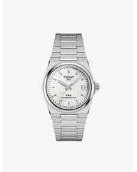 Tissot - T1372071111100 Prx Powermatic 80 Stainless-steel Automatic Watch - Lyst