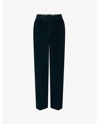 Soeur - Slip-pocket Pleated Straight-leg Mid-rise Cotton Trousers - Lyst