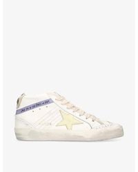 Golden Goose - Mid Star 11500 Logo-print Leather Mid-top Trainers - Lyst