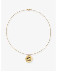 Monica Vinader - Pisces Zodiac 18Ct Vermeil Pendant Necklace - Lyst