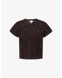 ME+EM - Open-Knit Crochet Cotton Top - Lyst