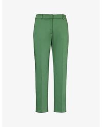 Weekend by Maxmara - Gineceo Tapered-leg Mid-rise Stretch-cotton Trousers - Lyst