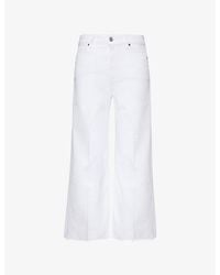 PAIGE - Anessa Ankle Wide-Leg Denim Jeans - Lyst