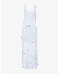Jonathan Simkhai - Ivi Floral-Appliqué Knitted Midi Dress - Lyst