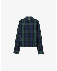 JW Anderson - Zip-Front Check Cotton Blouson Jacket - Lyst