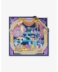 BVLGARI - Curiosity Printed Square Silk-Twill Scarf - Lyst