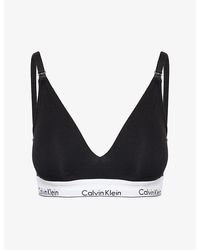 Calvin Klein - Maternity Icon Triangle Cotton-Modal Bralette - Lyst