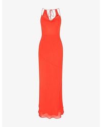 OMNES - Koko Cowl-Neck Chiffon Maxi Dress - Lyst