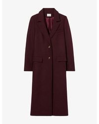 Claudie Pierlot - Side-Pocket Longline Wool-Blend Coat - Lyst
