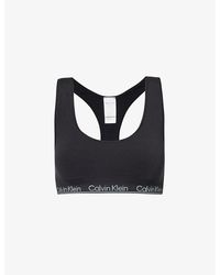 Calvin Klein - Modern Logo-print Stretch-woven Bra - Lyst