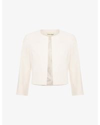 Phase Eight - Elizabeth Round-Neck Stretch-Woven Jacket - Lyst