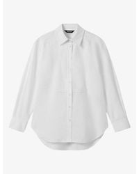Whistles - Bib Detail Cotton-Poplin Shirt - Lyst