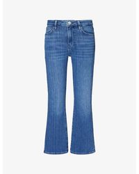 FRAME - Le Crop Mini Boot Flared-leg Mid-rise Stretch-denim Jeans - Lyst