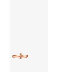 Tiffany & Co. - Tiffany T T1 Narrow 18ct Rose-gold Ring - Lyst