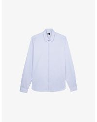 The Kooples - Classic-Fit Spread-Collar Cotton-Poplin Shirt - Lyst