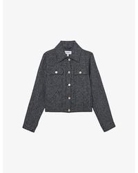 Reiss - Bree Textured Linen And Cotton Jacket - Lyst