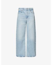 FRAME - The Bow Barrel-Leg Denim Jeans - Lyst