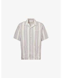 Carhartt - Folsey Striped Short-Sleeve Cotton Shirt - Lyst