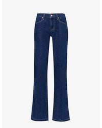 PAIGE - Sonja Flared-leg Mid-rise Cotton-blend Jeans - Lyst