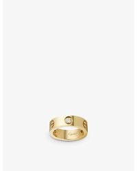 Cartier - Love 18Ct And 3 Brilliant-Cut Diamond Ring - Lyst