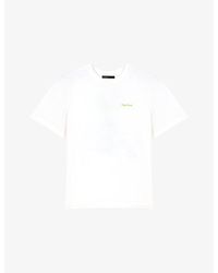 Maje - Logo-Print Short-Sleeve Cotton T-Shirt - Lyst