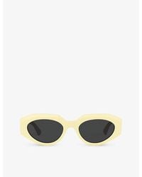 Bottega Veneta - Bv1031s Oval-frame Acetate Sunglasses - Lyst