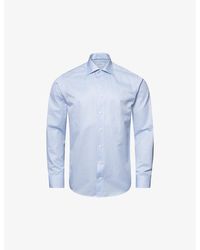 Eton - Business Fine Striped Slim-Fit Signature Cotton-Twill Shirt - Lyst