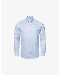 Eton - Business Striped Slim-fit Cotton-twill Dress Shirt - Lyst