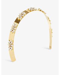 Lelet - Martha Swarovski Crystal-embellished Stainless-steel Headband - Lyst