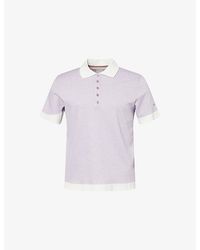 Paul Smith - Embroidered-Logo Contrasting-Trim Knit Polo Shirt - Lyst
