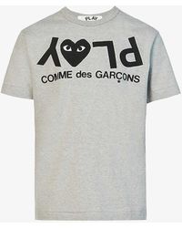 COMME DES GARÇONS PLAY - Heart-embroidered Cotton-jersey T-shirt X - Lyst
