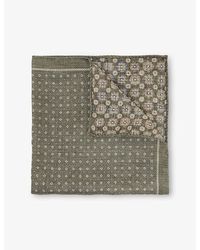 Reiss - Pier Diamond-Print Silk Pocket Square - Lyst