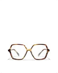 Chanel - Ch3447 Square-frame Tortoiseshell Acetate Optical Glasses - Lyst