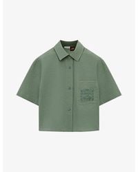 Loewe - X Paula's Ibiza Short-Sleeve Cotton-Blend Shirt - Lyst