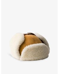 Prada - Shearling Suede Trapper Hat Xxxxl - Lyst