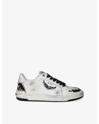 Zadig & Voltaire - Fly Wings Leather Low-Top Trainers - Lyst