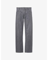 Bottega Veneta - Faded-Wash Straight-Leg Denim Jeans - Lyst