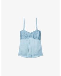 Zadig & Voltaire - Cippie V-Neck Satin Top - Lyst