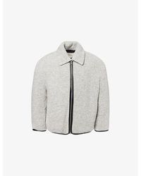 JW Anderson - Contrast-Trim Relaxed-Fit Knitted Wool-Blend Jacket - Lyst