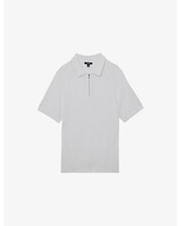 Reiss - Estate Half-Zip Knitted Polo Top - Lyst