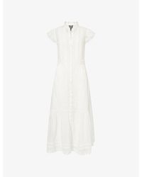 ME+EM - 2-In-1 Voile Trim Cotton Maxi Dress - Lyst