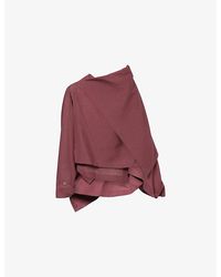 Issey Miyake - All Squares Draped Woven Top - Lyst