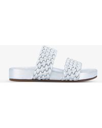 dune silver sandals sale