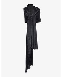 Pleats Please Issey Miyake - Madame Pleated Knitted Scarf - Lyst