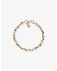 Crystal Haze Jewelry - Serena X Evil Eye 18ct Gold-plated Brass, Enamel And Cubic Zirconia Bracelet - Lyst