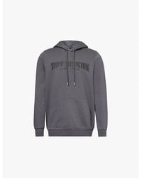 TRUE RELIGION - Painted Embossed Brand-Print Regular-Fit Cotton-Blend Hoody - Lyst