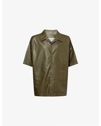 Loewe - Relaxed-Fit Short-Sleeve Leather Shirt - Lyst